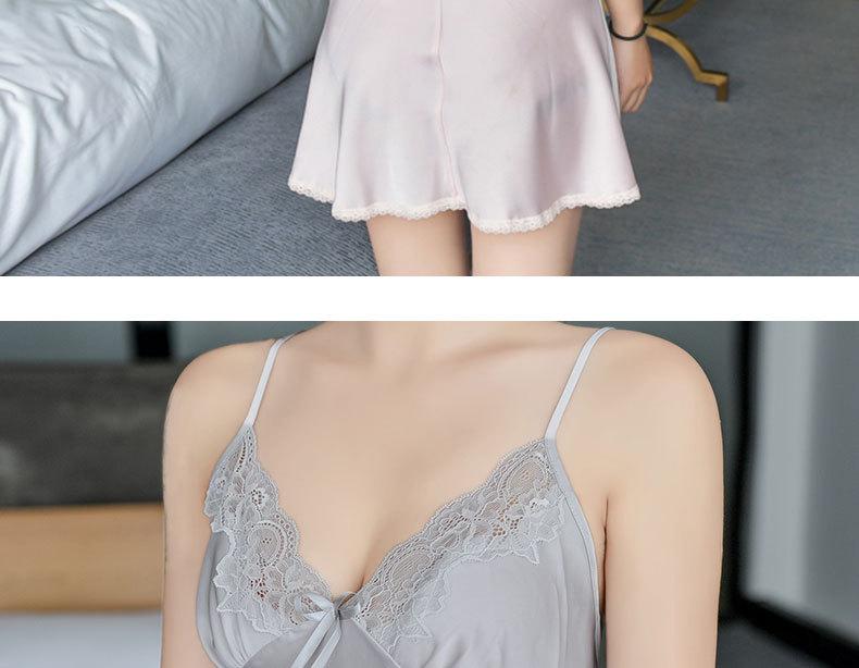 Ice Silk Nightgown: Sexy Camisole Pajamas, Pure Desire Style, Lightweight Lingerie for Spring & Summer