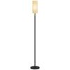 Floor Lamp, Linen-look Shade, Metal Pole, Foot Switch, White