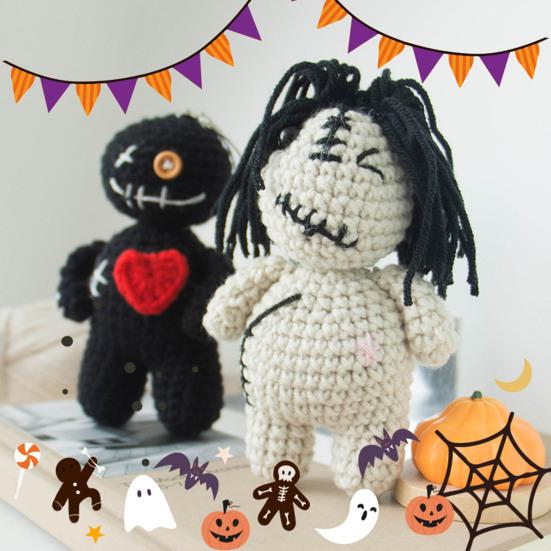 Positive Voodoo Doll Inspirational Handmade Crochet Doll Gifts Emotional Support