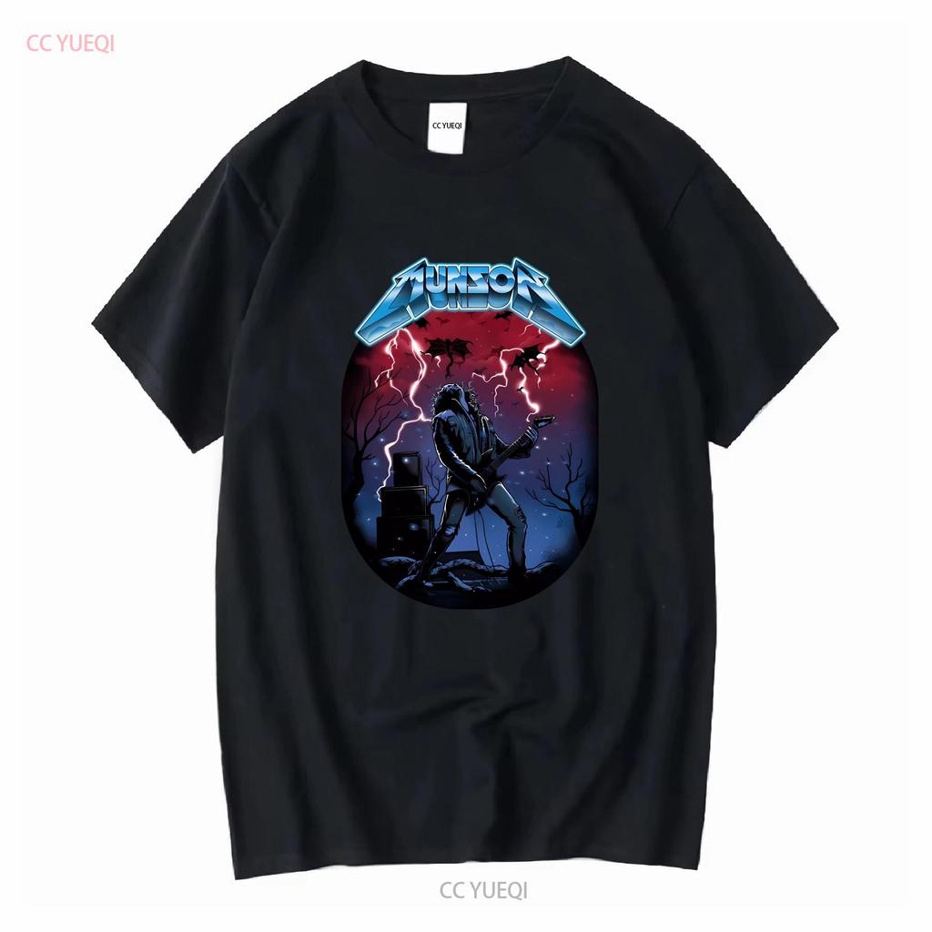 Eddie Play Guitar Stranger for ST4 Fans MunSon T Shirt vintage Washed Versatile Soft Unisex Stretched homme Comfortable