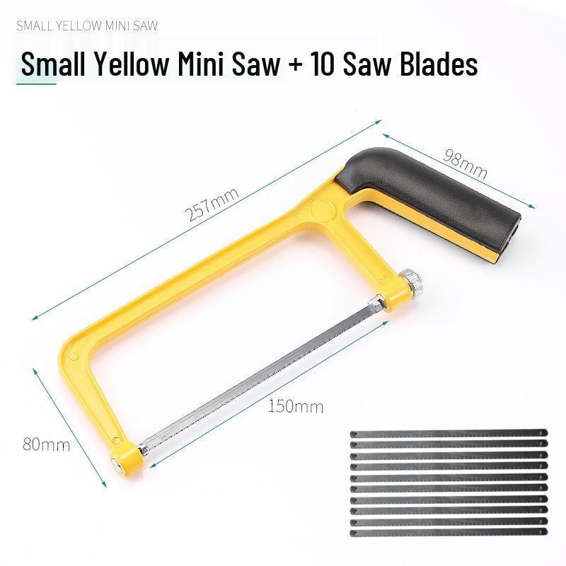 15cm Mini Hacksaw Blade - 6" Small Hand Saw Bow, 150mm Blade, Aluminum Alloy