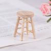 1Pcs Dollhouse Log Round Stool Mini Ornament