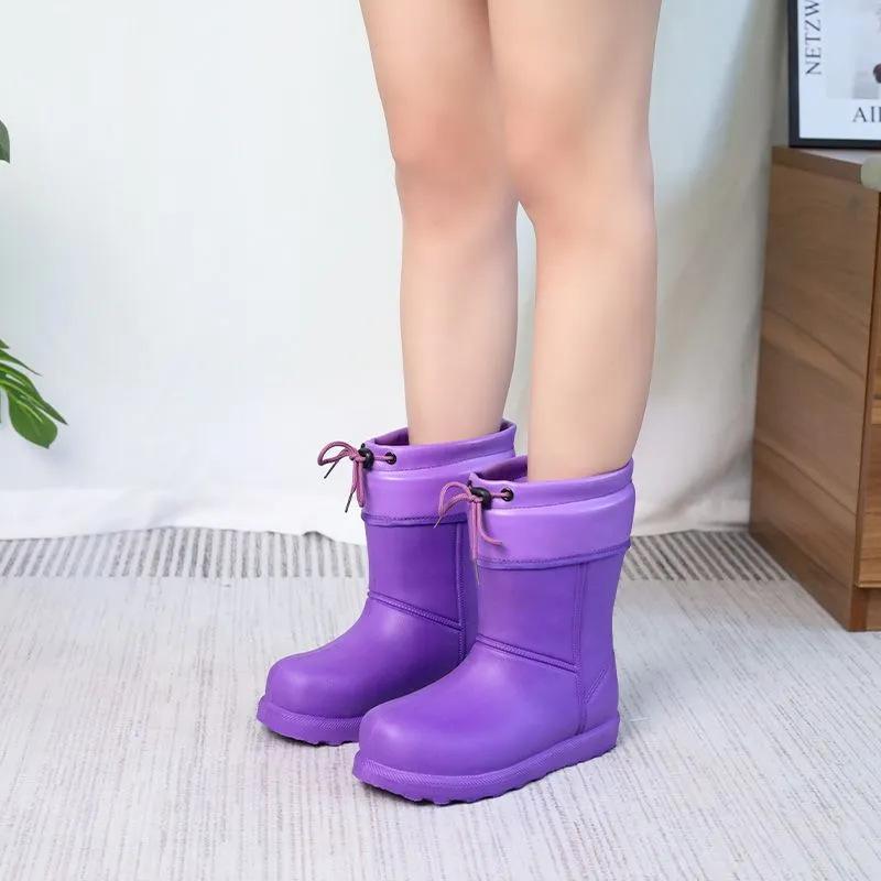 Neue Winter-Schneestiefel, lange Schäfte, modische, lässige High-Top-Baumwollschuhe, dicksohlige, rutschfeste und fleecewarme Schneestiefel