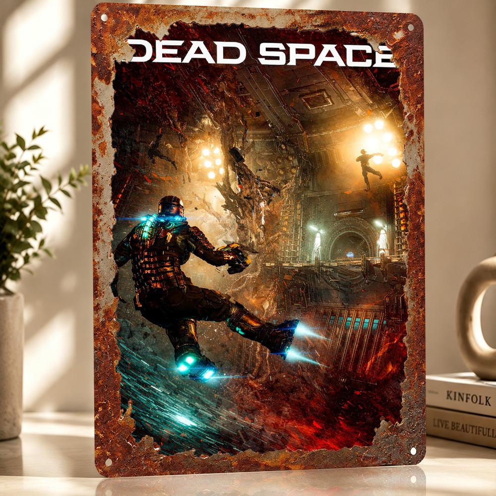 Dead Space Video Game Personalized D Textured Metal Poster Wall Art Tinplate Sign for Vintage Retro Decoration Room Wand Deko