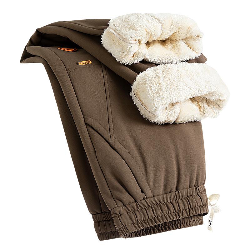 New Casual Pants In Autumn and Winter, Cashmere In Winter and Padded Sweatpants Are Loose, Comfortable, Simple and Versatile.