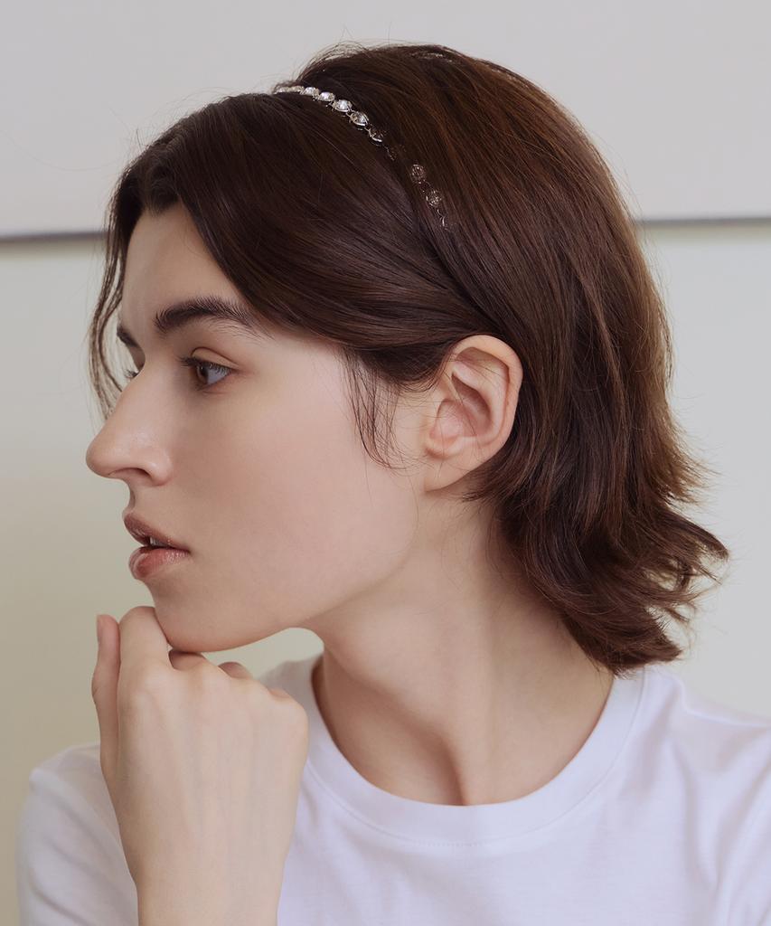 Ice Garden A.508 Round Shape Crystal Embellished Hair Band