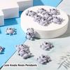 20pcs Blue Grey Koala Pendants Multiporpose Resin Koala Accessories Jewelry Charm For Creative Crafting And Gifts