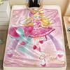 1PC Pretty Cure Print Flannel Blanket, High quality Comfortable for All Seasons, Home Decor, Warmth and Comfort, Perfect for Christmas Gifts121