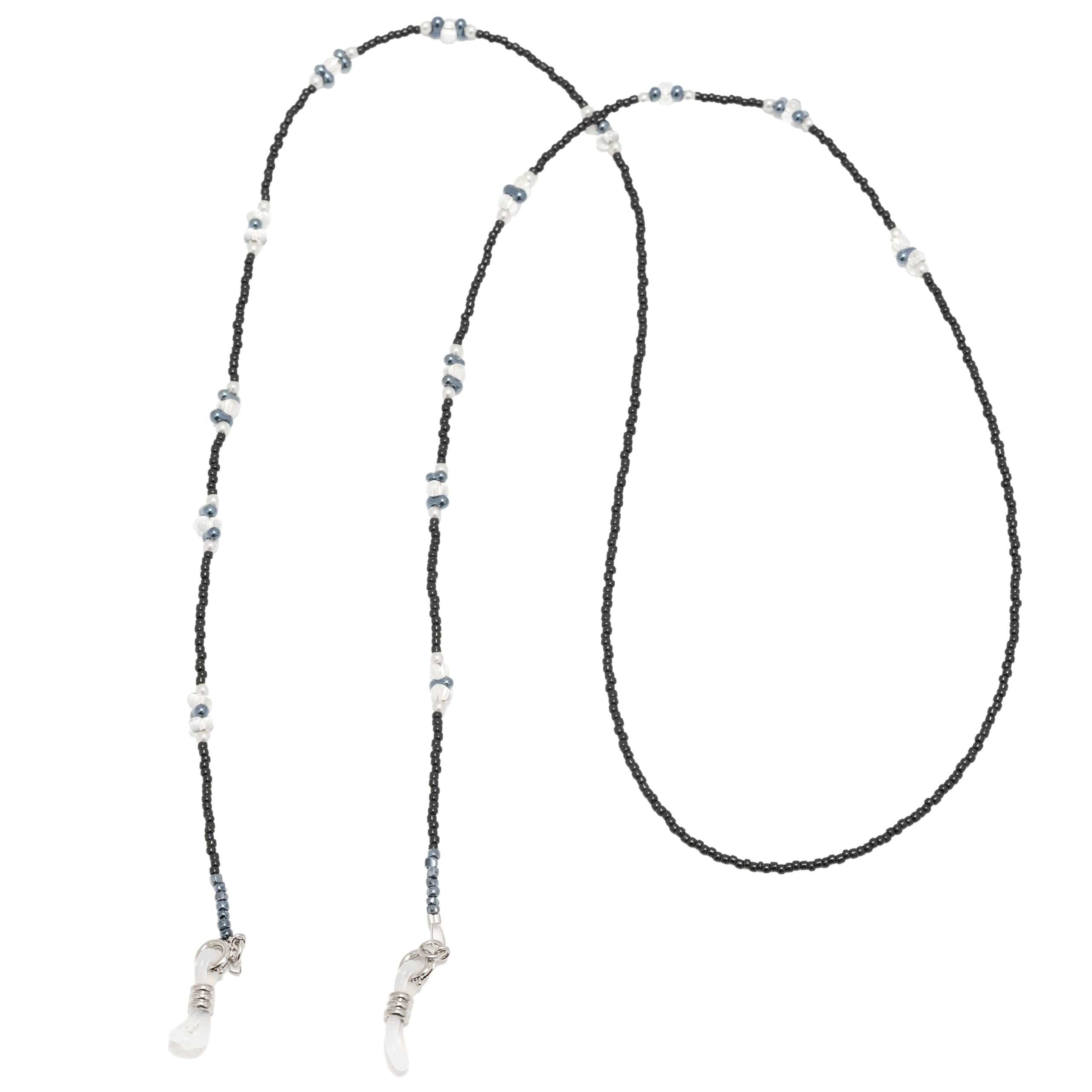 

meigan Eyeglass Made in Chain, Stylish, Women s, Silver, Pearl-Like Beads, Lightweight, Japan, Black, 9403-03 чёрный