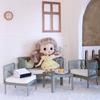 Miniature Metal Dollhouses Chair Decorative Mini Sofa With Alloy Construction For Room Display