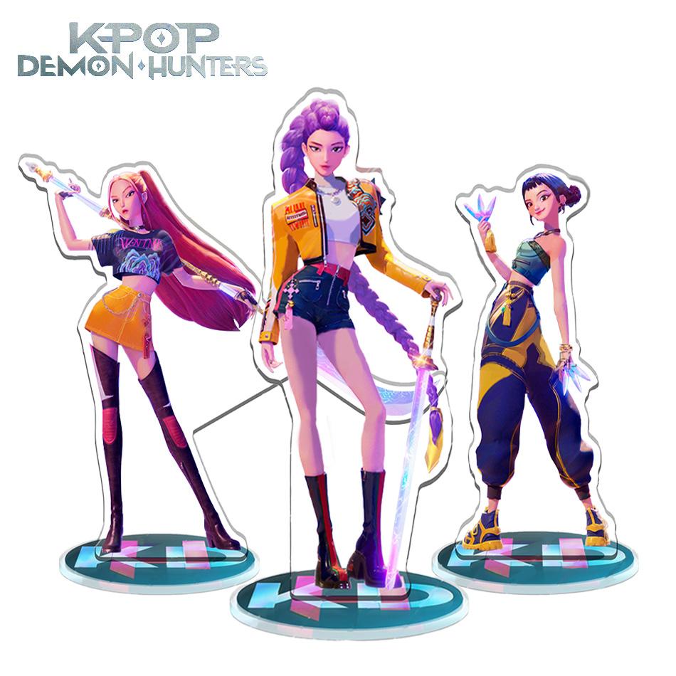 K-Pop: Demon Hunters Anime Character Stand Up Anime Decoration Character Photo Card Acrylic Desktop Stand