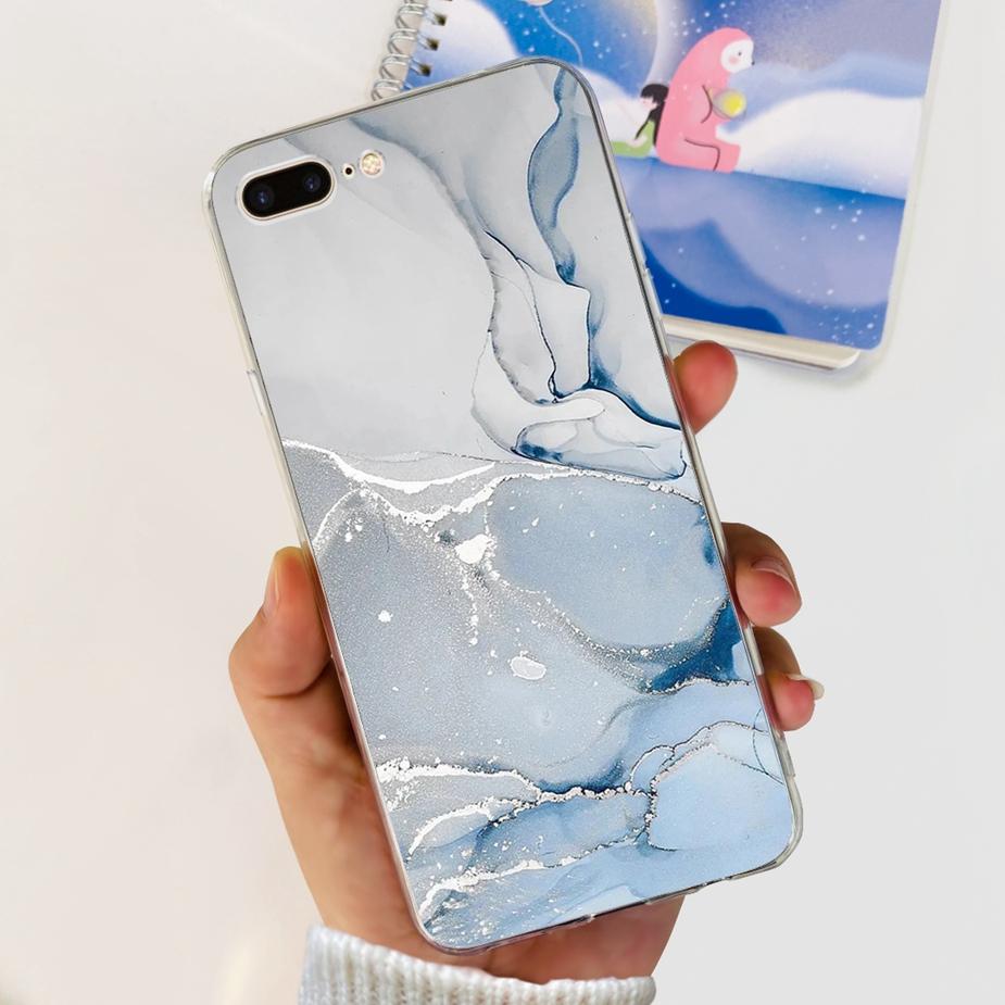 For IPhone 7 Plus Case iPhone8 Plus Fashion Painted Cover Clear Silicone Phone Case For iPhone 8 iPhone7 Plus Soft Fundas Bumper