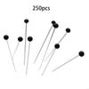 250pcs 38mm Sewing Pins for Fabric Bead Glass for Head Pins Knitting Needle DIY Safety Pin Quilting Tool X3UC