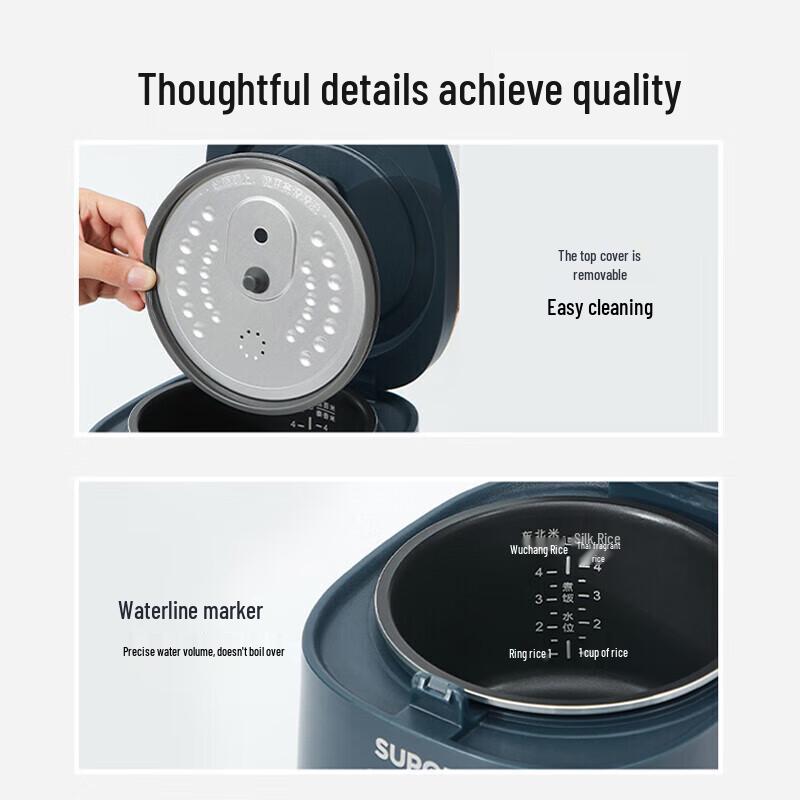SUPOR 2L Mini Smart Reiskocher CN-Stecker (Adapter enthalten)