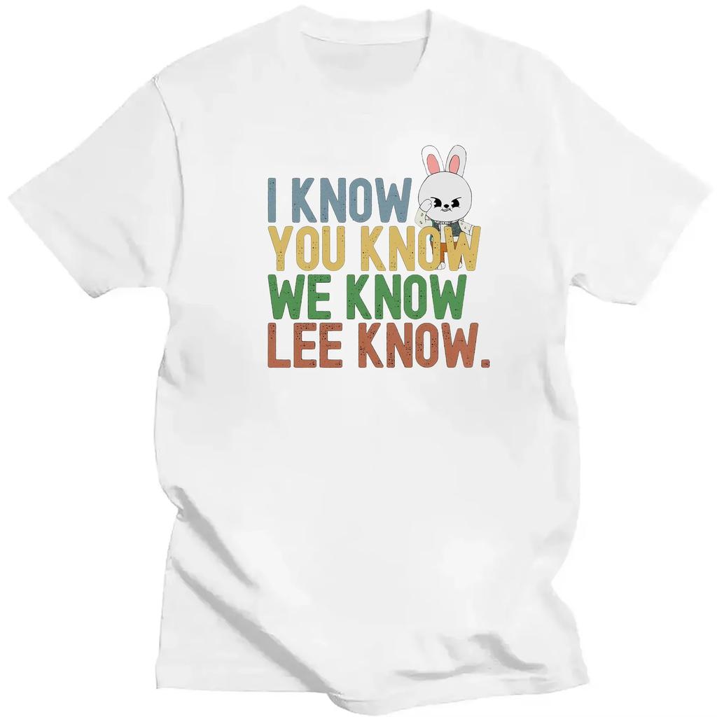 2025 Summer CuteI Know You Know Lee Know Stray Kids Shirt Funny Skzoo Leebit Lee Know Shirt Stray Kpop Shirt Women Clothing