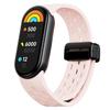 For Xiaomi Bracelet 8 Mi Bracelet 9 Male Female Replacement Sports Magnetic Breathable Folding Buckle Silicone Strap Band