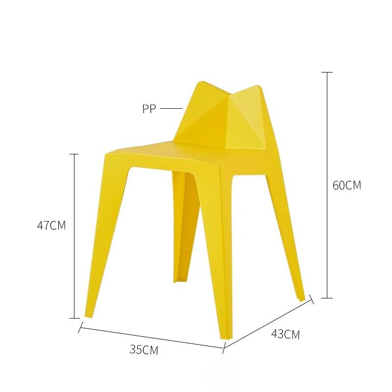 Plastic Stool Living Room Bedroom Waterproof Kitchen Plastic Stool Dining Chair Commercial Coffee Shop Bar Seating Household
