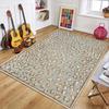 Bohemian Leopard Print Area Rug Non-Slip Washable Stain-Resistant Low-Pile Floor Mat for Living Room, Hallway and Bedroom Decor