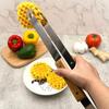 ZISIZ BBQ Rubber Wood Knife & Fork Set
