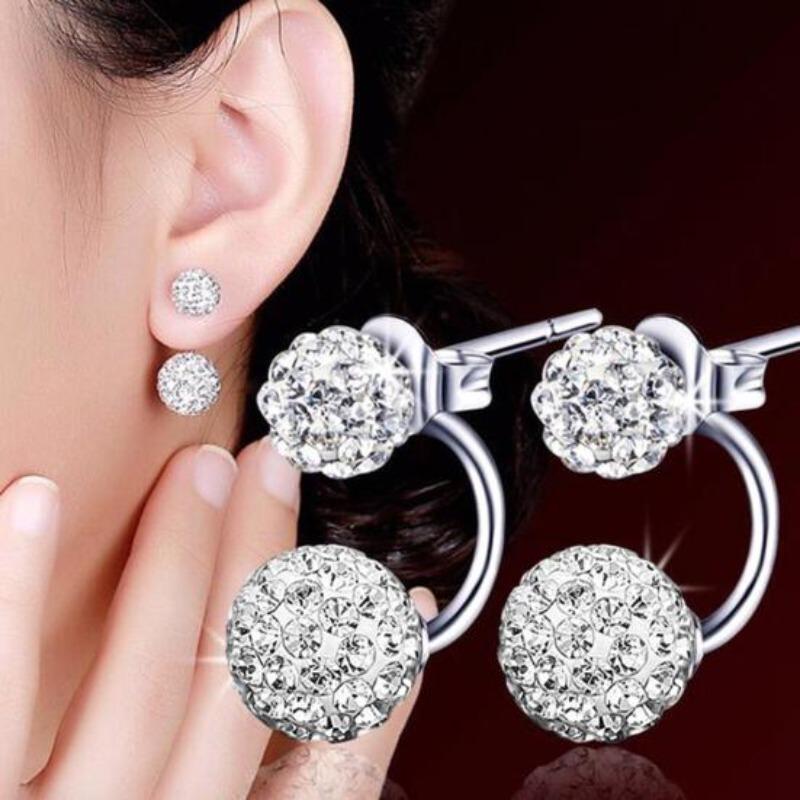 Regalo di orecchini per orecchini con rivestimento per orecchio con doppio strass per gioielli da donna