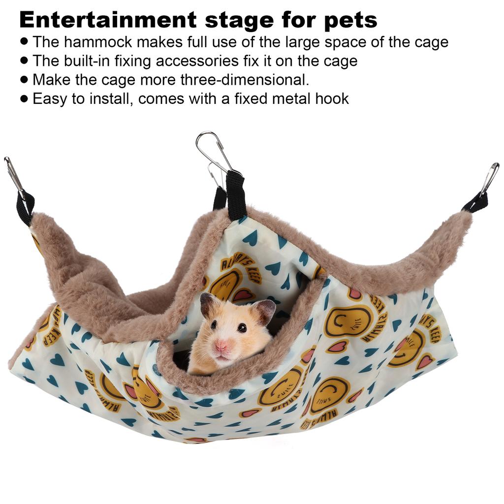 Small Pet Hanging Hammock Bunkbed Warm Pet Bed for Hamsters Mice White Rats and Other Small Pets