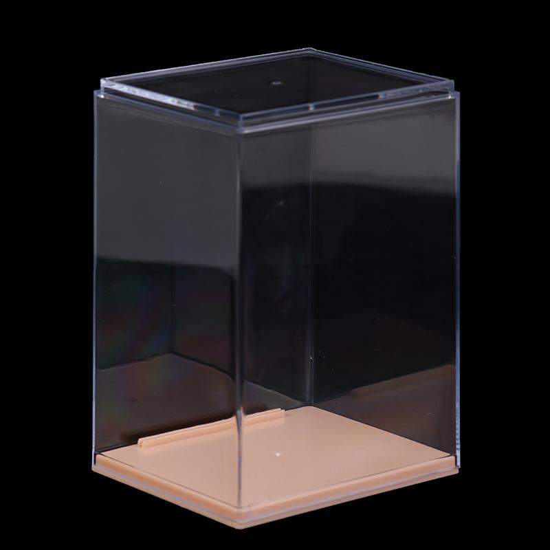 1 Stück Transparente Ausstellungsvitrine Hochwertige Acryl-Aufbewahrungsbox Staubdichte Verdickte Puppen-Auslagebox für Zuhause