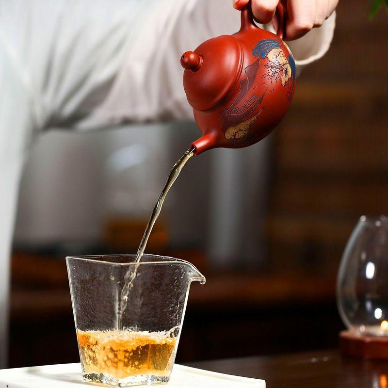 Yixing Purple Clay Teapots Ball Hole Filter Pot Beauty Kettle Ore Handmade Zisha Tea Set Gifts