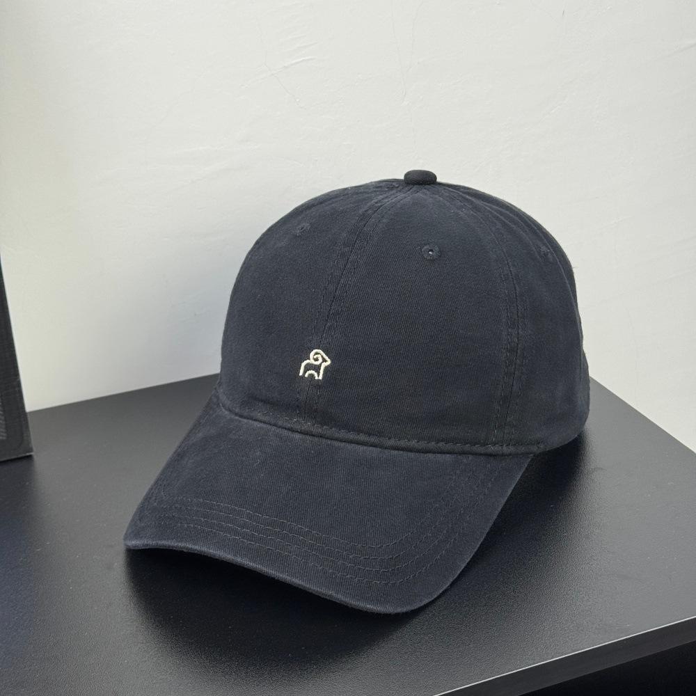 Fashion Hat Autumn retro washed cap showing face little Korean lamb hat female street style versatile couple baseball hat male
