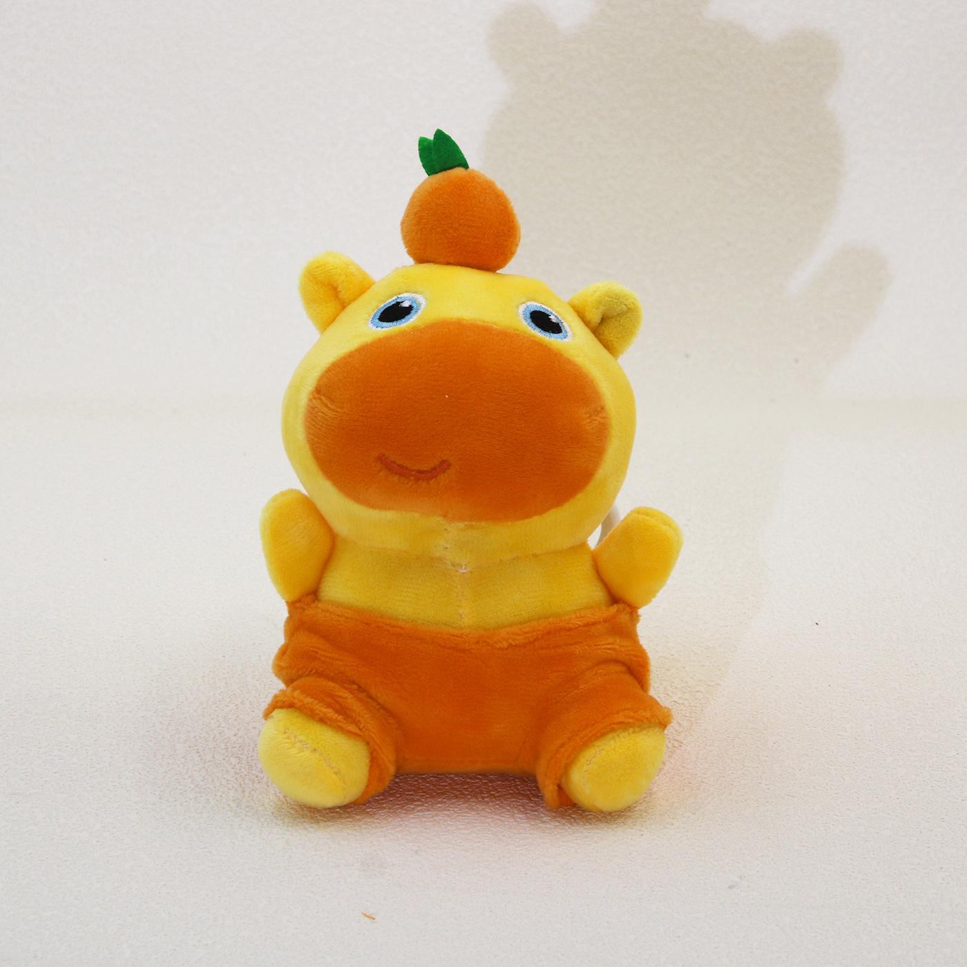 Promotional Gift Stuffed Animals Capybara Lulu Plush Toy Small Doll Bag Charm Baby Clothing Accessory 13cm lanyard