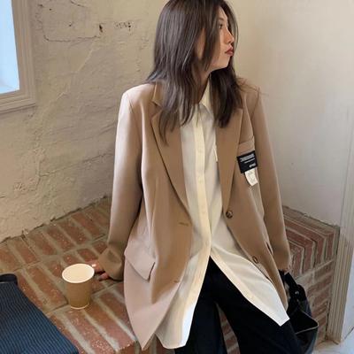 Chaqueta de longitud media para mujer, estilo retro, holgado, de primavera y otoño, con temperamento relajado y estilo urbano, talla grande