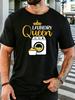 Unisex Laundry Queen Washer Text Art Print Graphic Cotton Short Sleeve Tee Crew Neck Soft Male Summer Casual Breathable Street Top