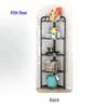 OIMG No-Drill Folding 5-Tier Triangular Bathroom Storage Shelf