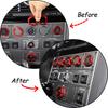 For INEOS Grenadier 2020-2026 Aluminum Alloy Red Car Central Control Air Conditioning Volume Knob Ring Decorative Accessories