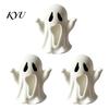 Modern Minimalist Ghost Decor 3D Printed Figurine, Spooky Small Statue, Halloween Personalized Gift Cute Desktop Decoration for Party Tabletop Mantel