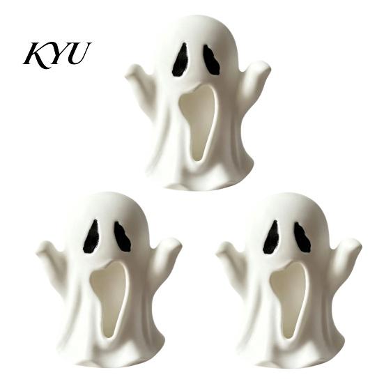 Modern Minimalist Ghost Decor 3D Printed Figurine, Spooky Small Statue, Halloween Personalized Gift Cute Desktop Decoration for Party Tabletop Mantel