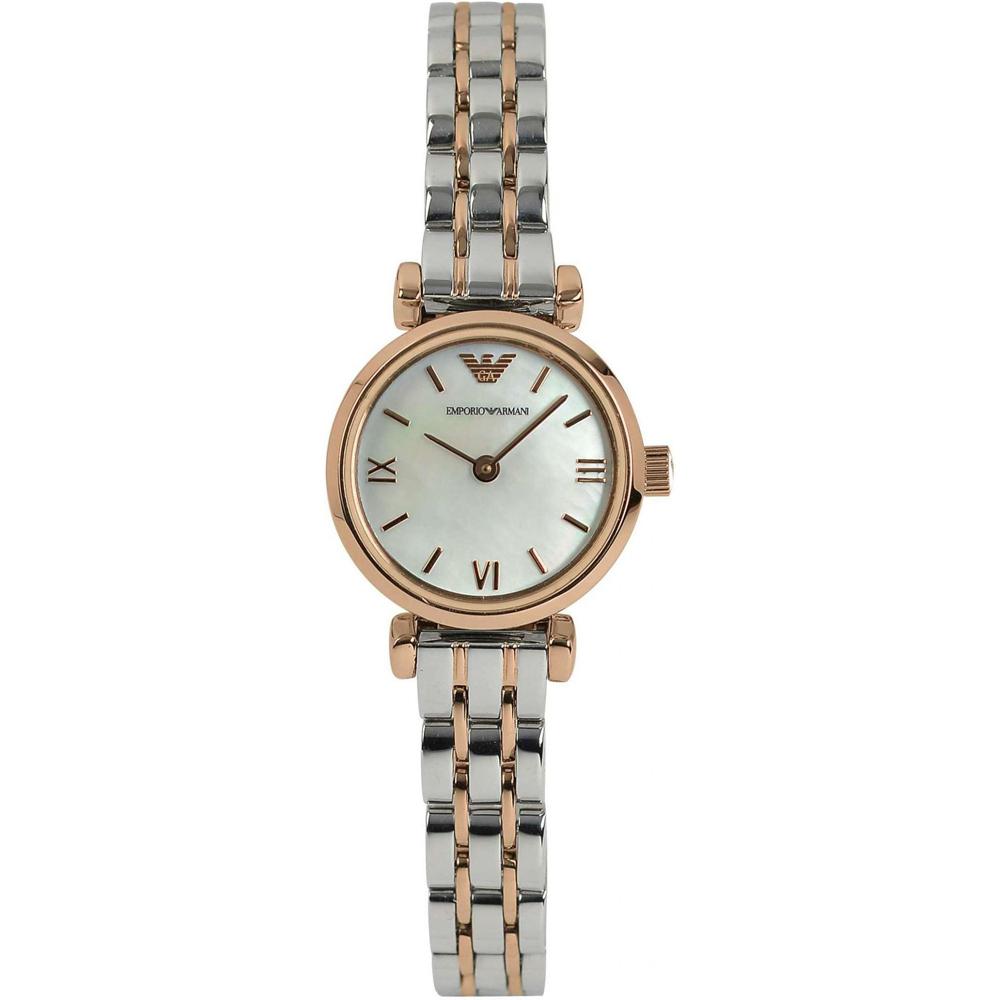 

Emporio Armani Gianni T-Bar Mini Silver Bicolor Rose Metal Ladies Quartz AR1764 серебряный