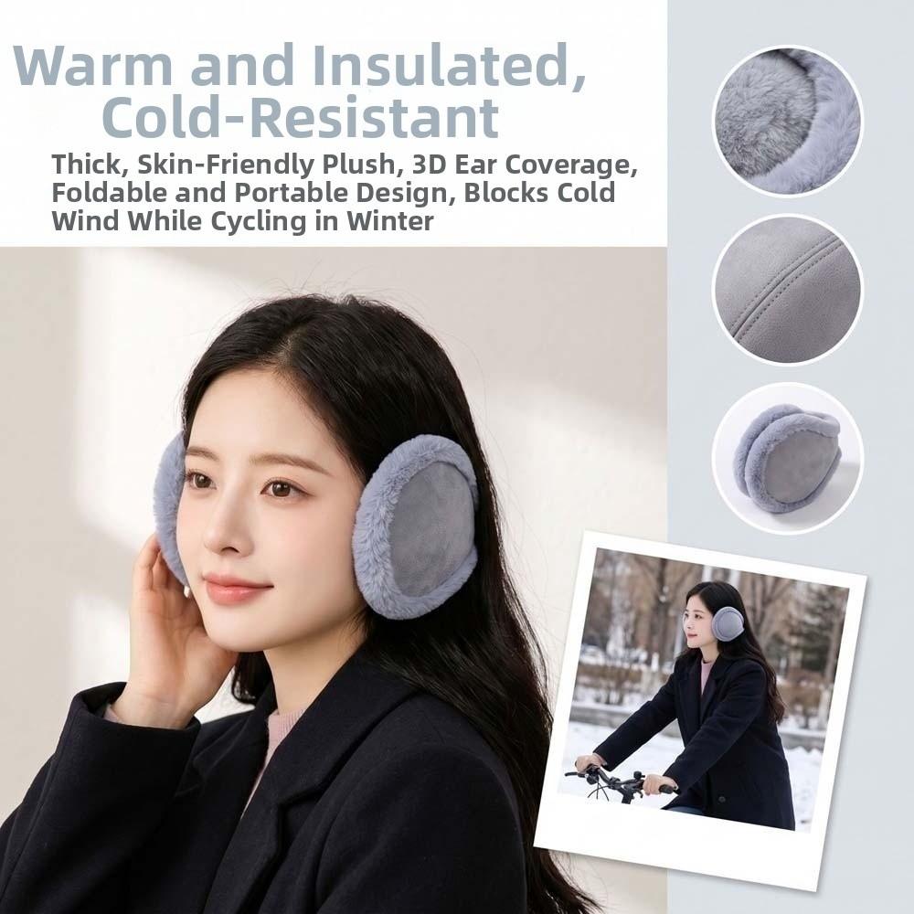 Thickened Ear Warmers Windproof Foldable Headbands Winter Earmuffs Daily Commuting