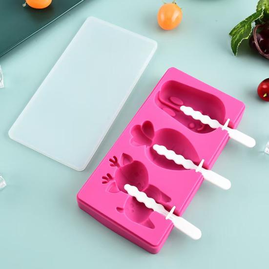 Ice Pop Maker, DIY Silicone Popsicle Mold with Lid, BPA-Free Easy Release Animal Shape Freezer Mold for Homemade Yogurt