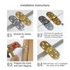 180 Degree Folding Table Hinges Zincs Alloy Flush Mounted Hinges Adjustable Cabinet Door Concealed Hinge Easy To Instal