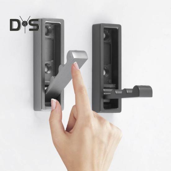 Folding Wall Hook Coat Hanger Sturdy Construction Strong Load-bearing Easy To Install 90-degree Swivel Heavy Duty Wall Hook