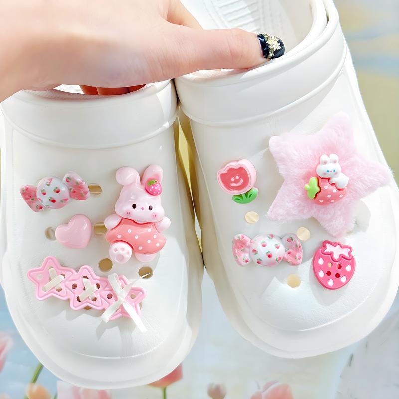 1Set Girls Women Shoe Charms Diy Hole Shoes Upper Decoration Garden Shoes Accessories Festival Gift