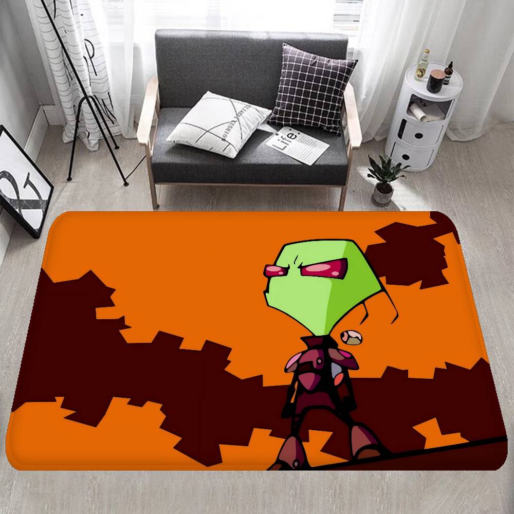 Anime I-Invader Zim Entrance Door Mat Nordic Style Bedroom Living Room Doormat Home Balcony Anti-Slip Modern Home Decor