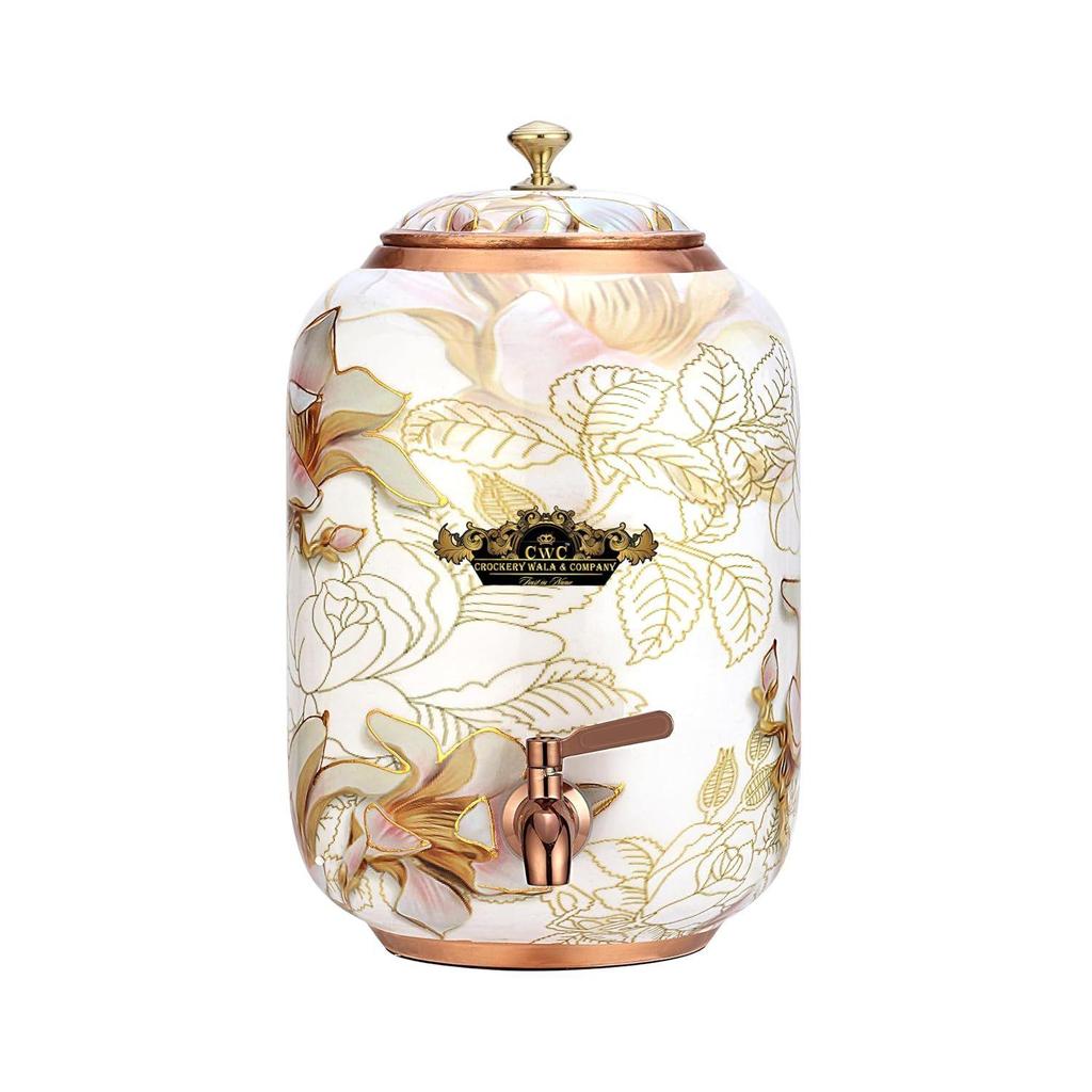 Pure Copper Dispenser Meena Gold Finish (8 liter)