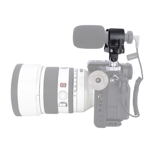 Niceyrig Shotgun Microphone Holder, Cold Shoe Camera Flashlight Holder, Aluminum Alloy (18-35mm) -549
