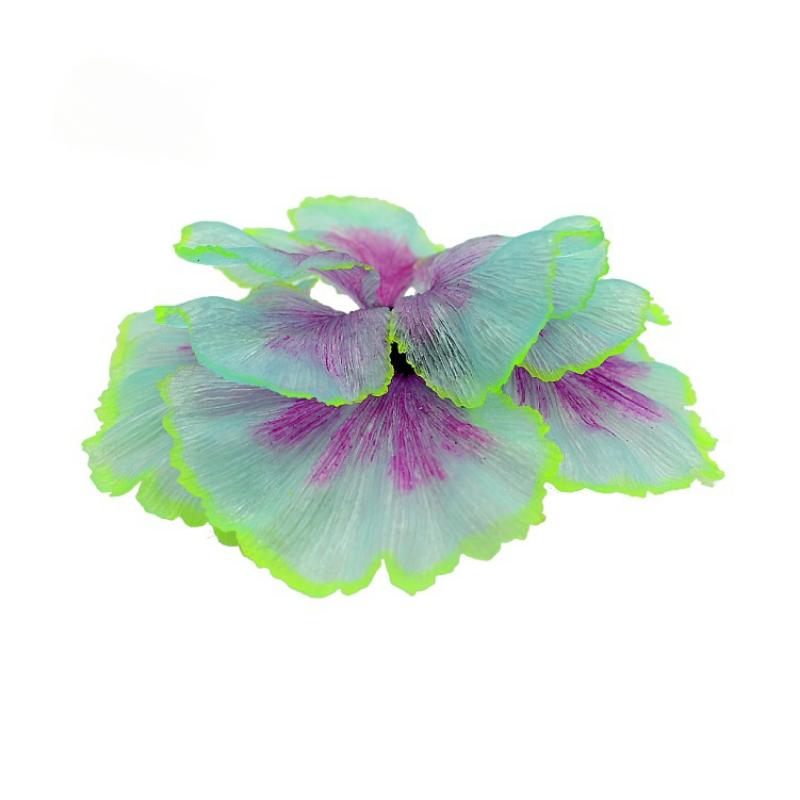 Fluorescent Aquarium Decor Fish Tank Landscaping Coral Simulation Lettuce Coral Ornaments Small Underwater World Landscape Decor