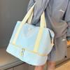Pleated Model with Shoe Compartment Dry and Wet Separation Fitness Yoga Bag Outdoor Picnic Ingredients Storage Cotton Clothes Hand Luggage Bag