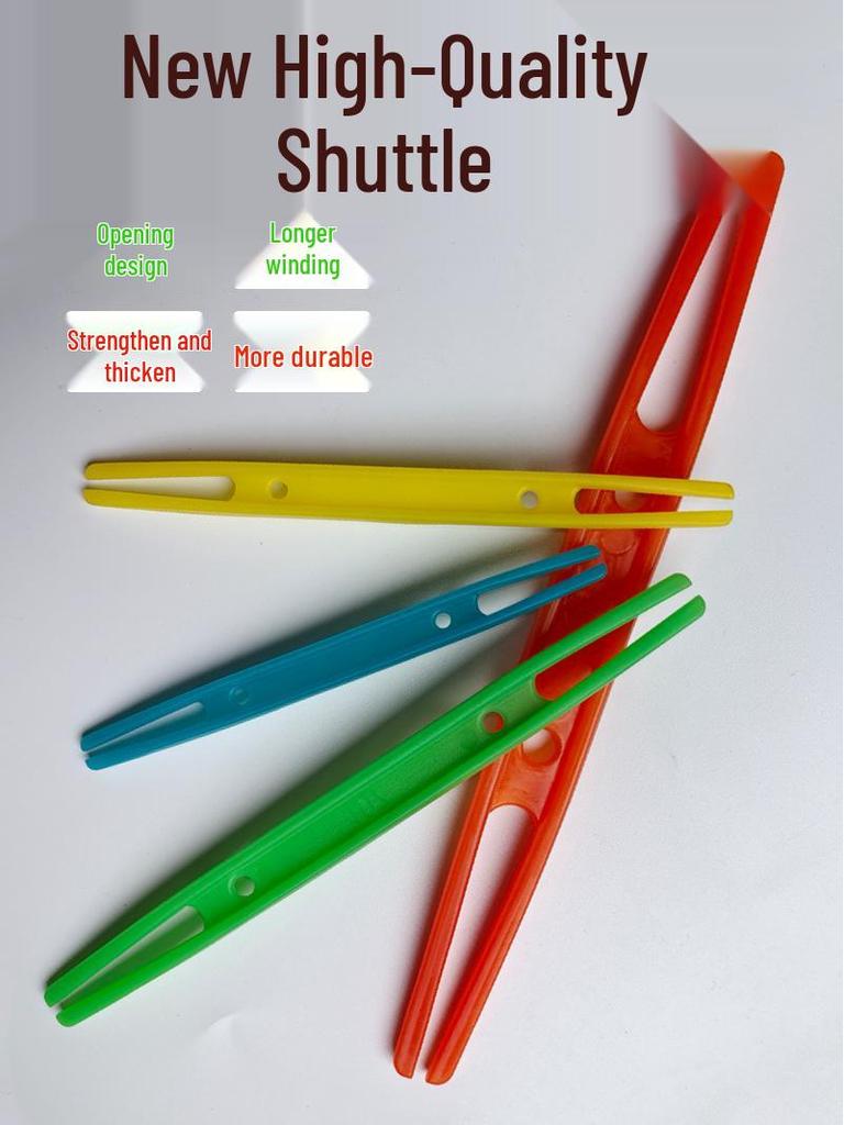 Dual-Sided Plastic Shuttle for Weaving Nets, Repairing Fishing Nets, and Multi-Purpose Line Winding Tool
