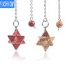 Melcabaring Pendel-Schmuckanhänger im europäischen Stil für Männer und Frauen, sechszackiger Stern