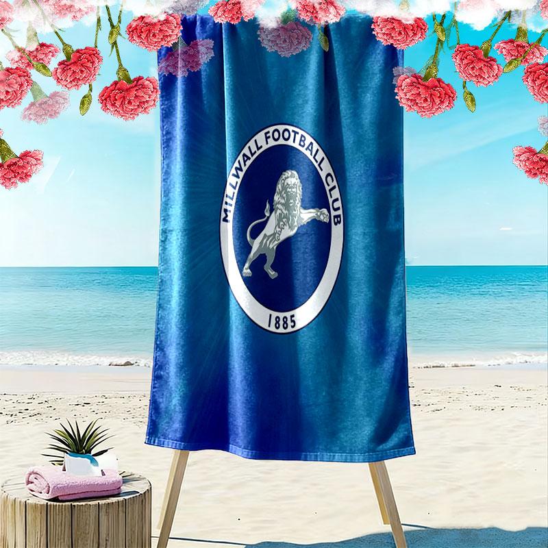 Millwall F.C. Logo Strandtuch, Großes Weiches Schnelltrocknendes Handtuch für Strand Camping Schwimmen