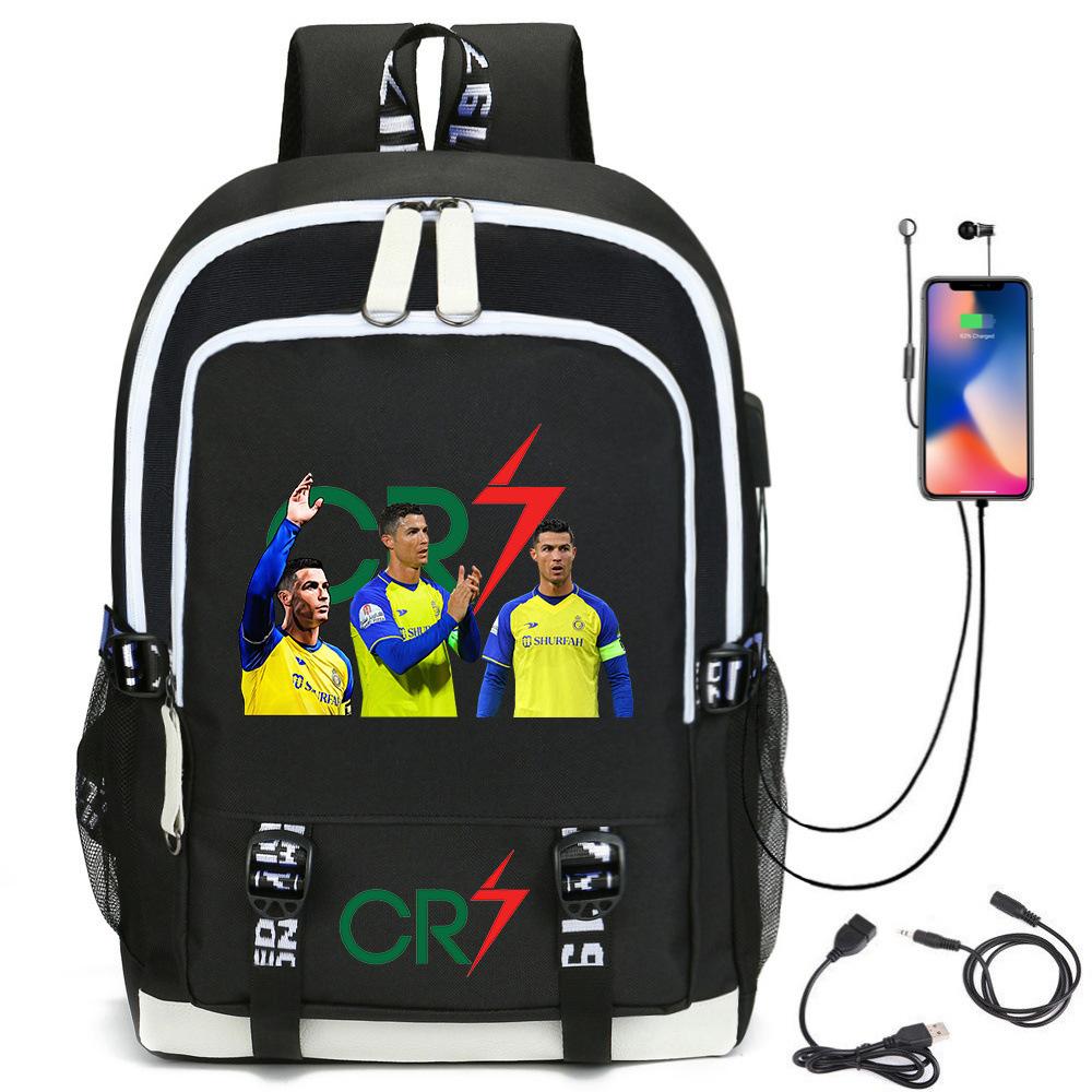 Football Star Backpack Usb Charging School Bag Student Backpack Computer Bag Children S Backpack Backpack
